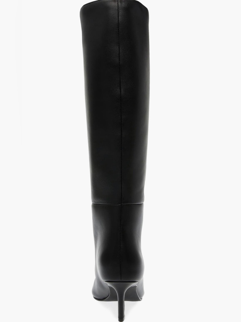 Steve Madden Black Knee-High Leather Heeled Boots - Picture 2 of 5